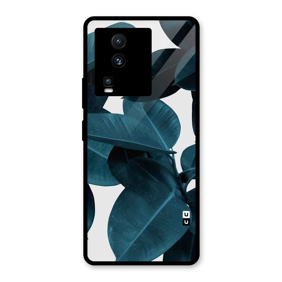 Very Aesthetic Leafs Glass Back Case for Vivo iQOO Neo 7