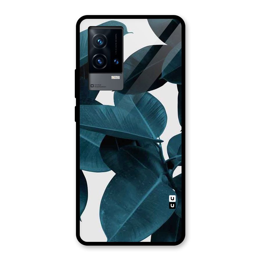 Very Aesthetic Leafs Glass Back Case for iQOO 9 5G