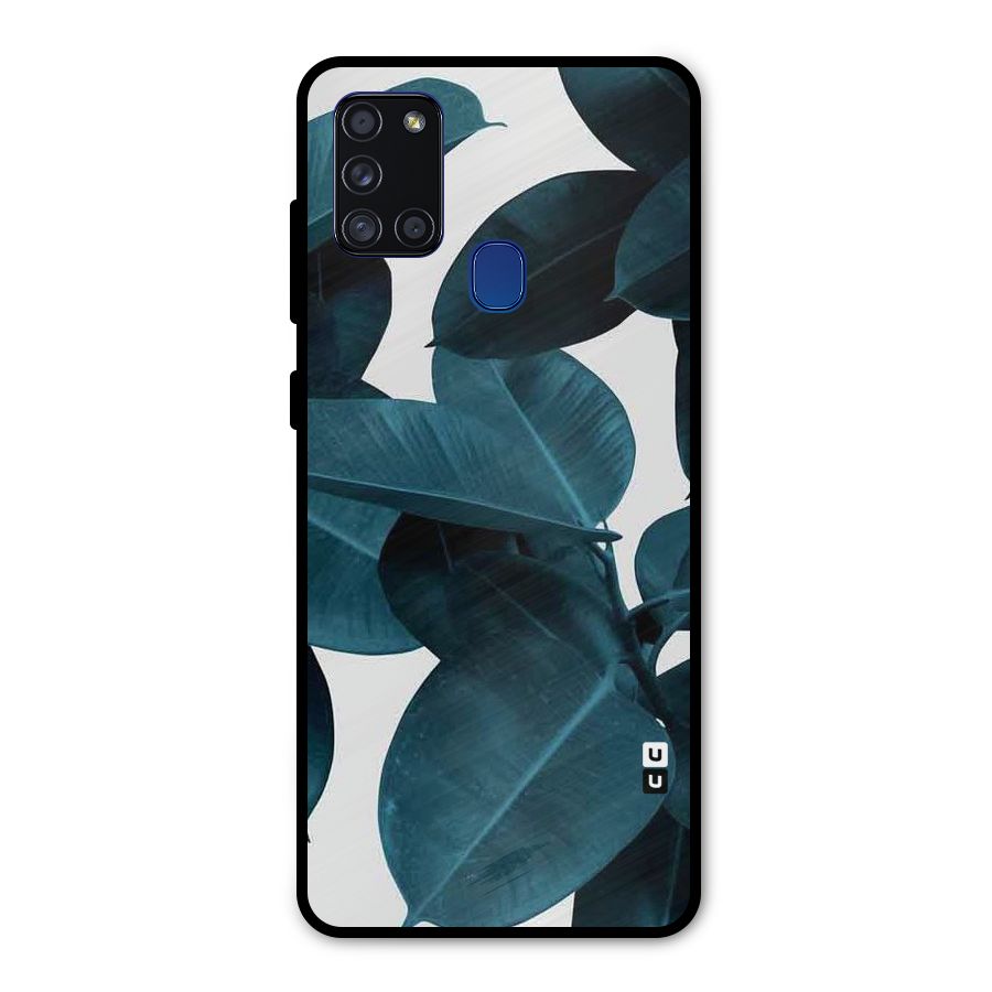 Very Aesthetic Leafs Metal Back Case for Galaxy A21s