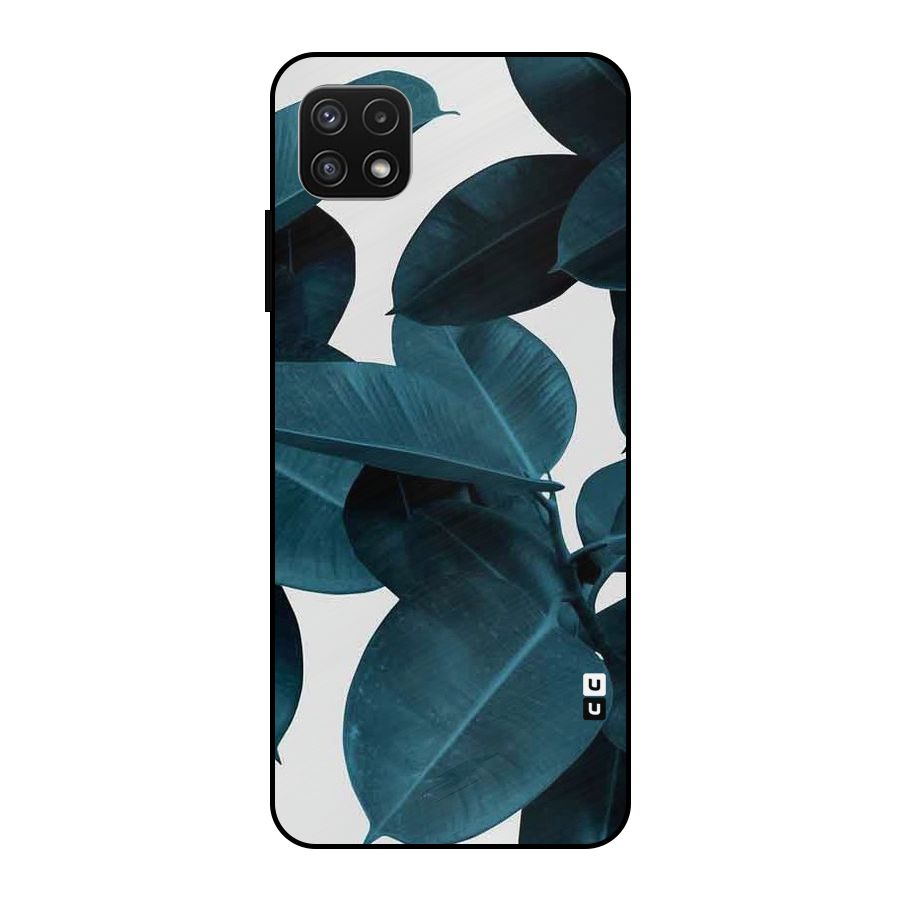 Very Aesthetic Leafs Metal Back Case for Galaxy A22 5G
