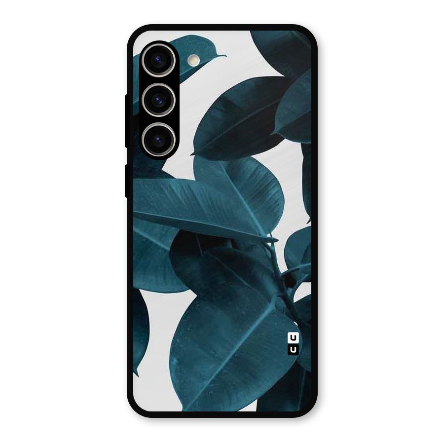 Very Aesthetic Leafs Metal Back Case for Galaxy S23 Plus
