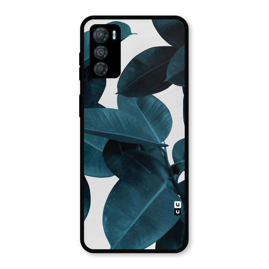 Very Aesthetic Leafs Metal Back Case for Moto G42