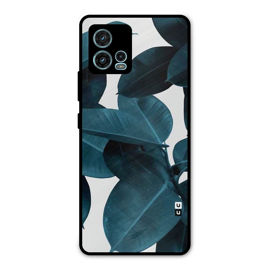 Very Aesthetic Leafs Metal Back Case for Moto G72