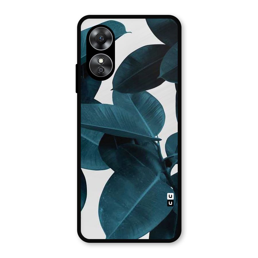 Very Aesthetic Leafs Metal Back Case for Oppo A17