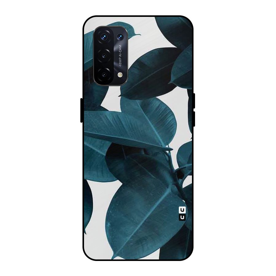 Very Aesthetic Leafs Metal Back Case for Oppo A74 5G