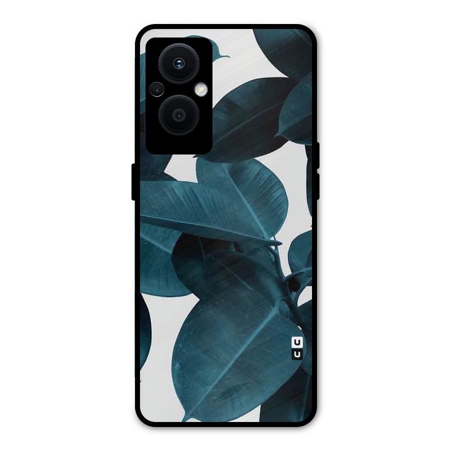 Very Aesthetic Leafs Metal Back Case for Oppo F21 Pro 5G