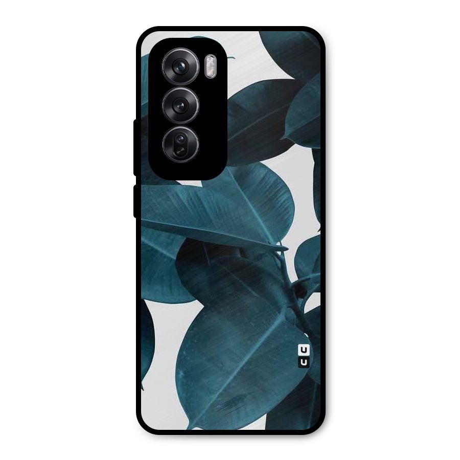 Very Aesthetic Leafs Metal Back Case for Oppo Reno12 Pro