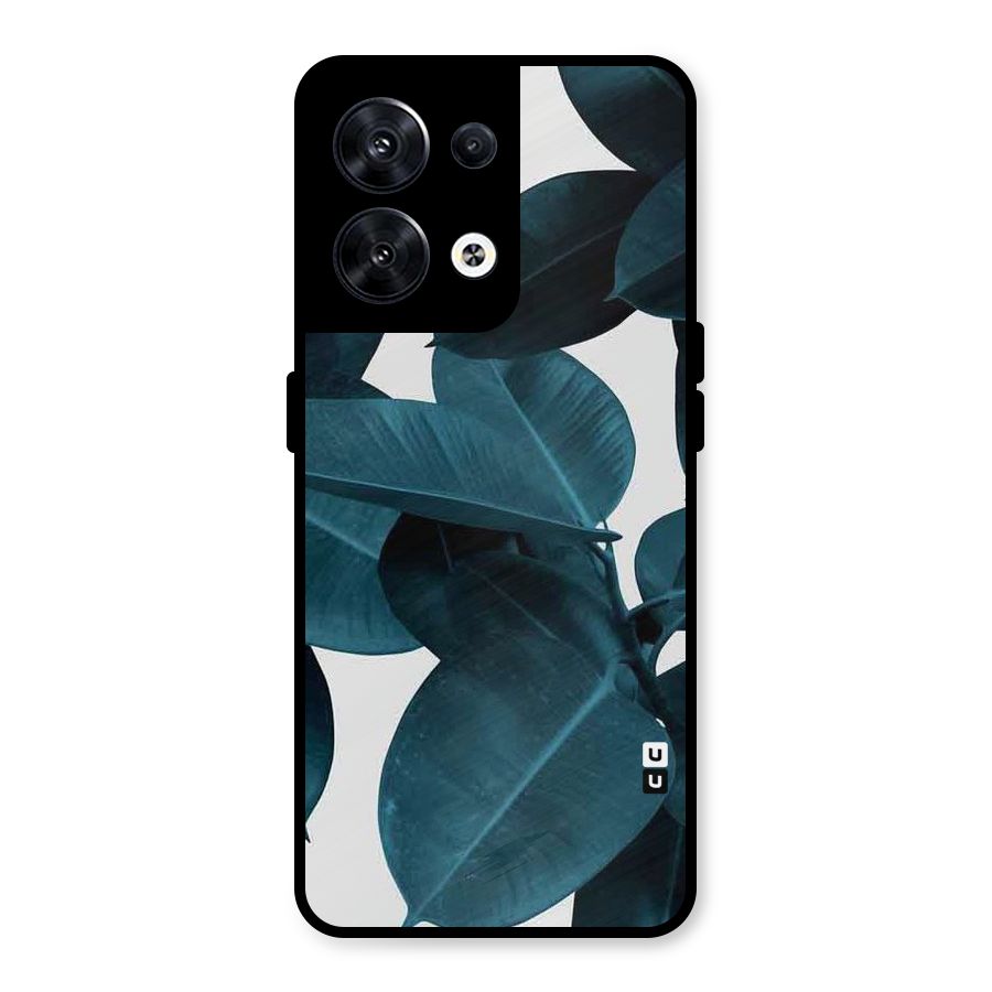 Very Aesthetic Leafs Metal Back Case for Oppo Reno8 5G