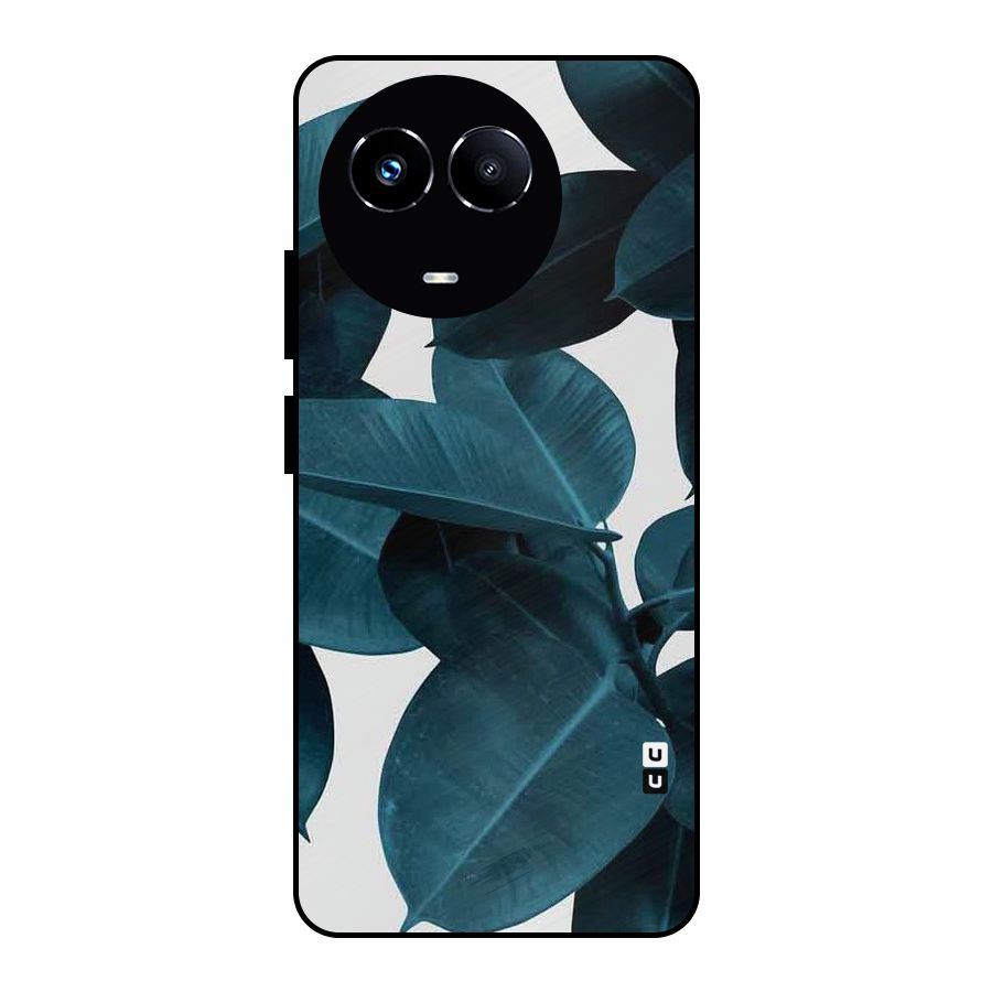 Very Aesthetic Leafs Metal Back Case for Realme 11 5G