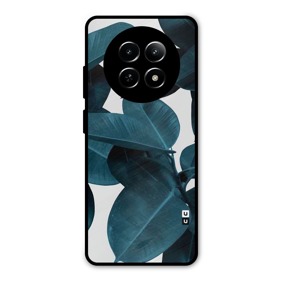 Very Aesthetic Leafs Metal Back Case for Realme Narzo 70x 5G