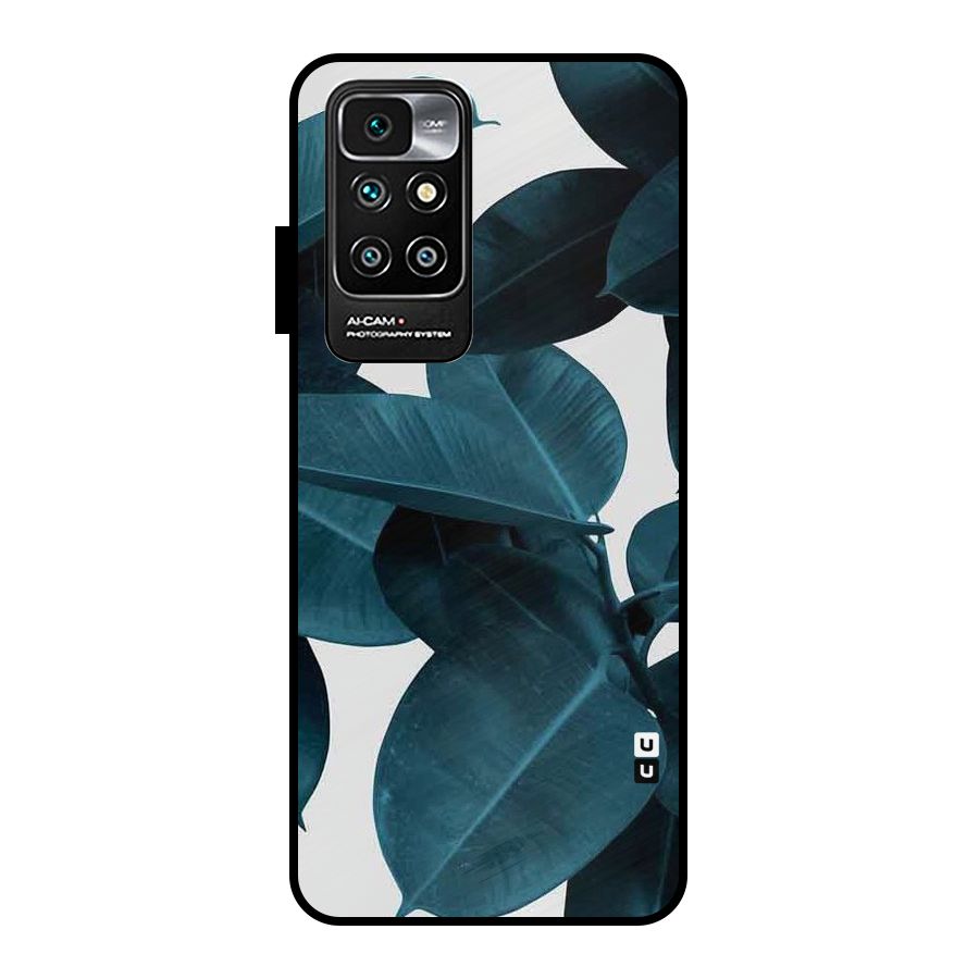 Very Aesthetic Leafs Metal Back Case for Redmi 10 Prime
