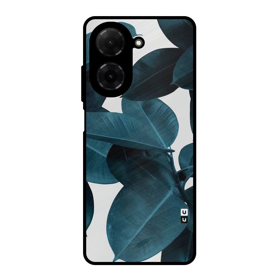 Very Aesthetic Leafs Metal Back Case for Redmi A5 4G