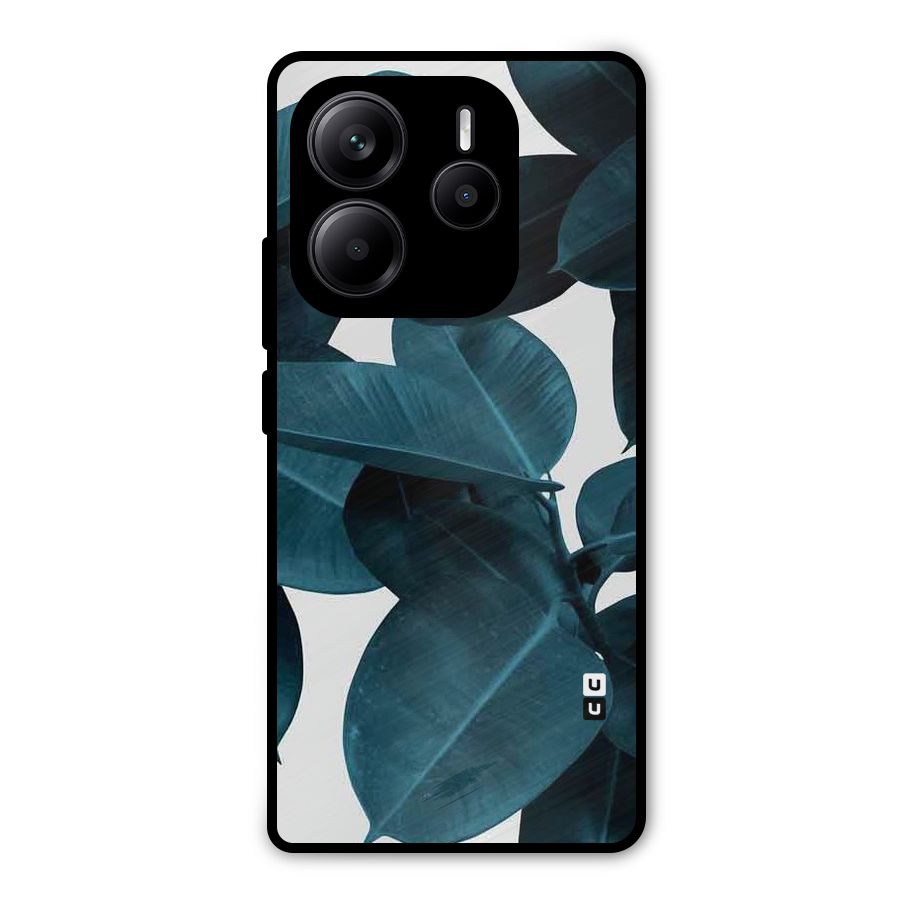 Very Aesthetic Leafs Metal Back Case for Redmi Note 14 5G