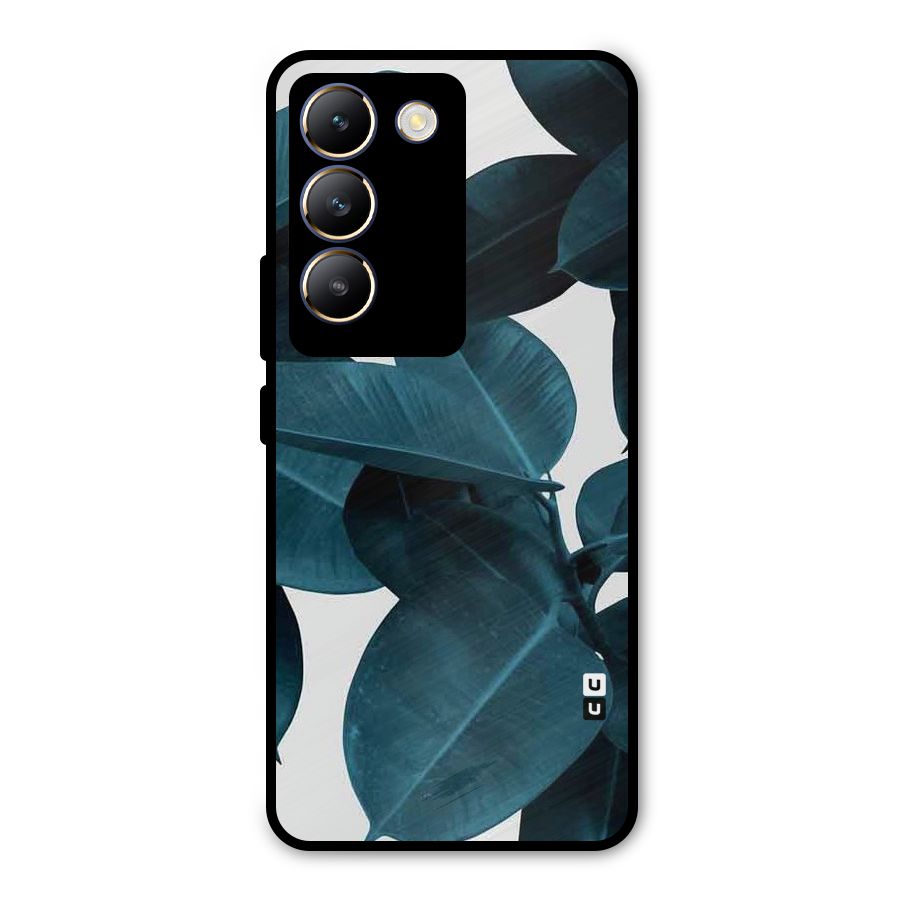 Very Aesthetic Leafs Metal Back Case for Vivo T3 5G