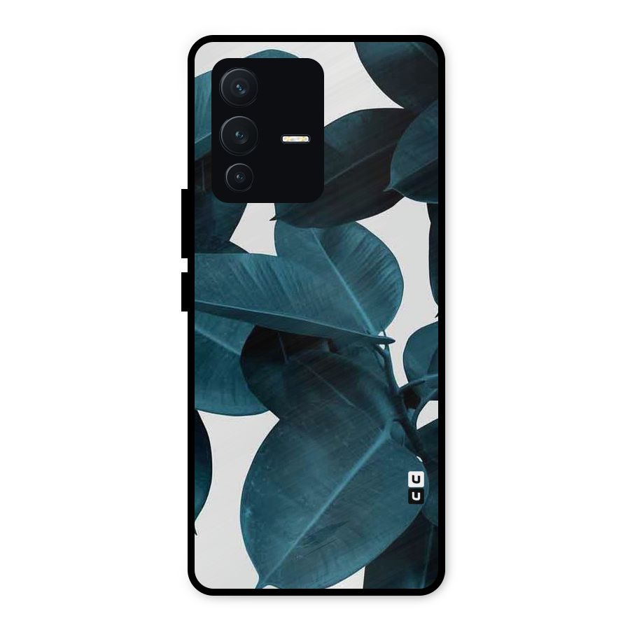 Very Aesthetic Leafs Metal Back Case for Vivo V23 5G