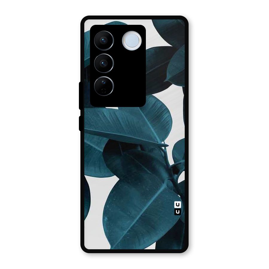 Very Aesthetic Leafs Metal Back Case for Vivo V27