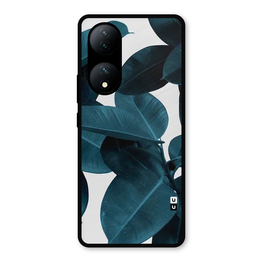 Very Aesthetic Leafs Metal Back Case for Vivo Y100a