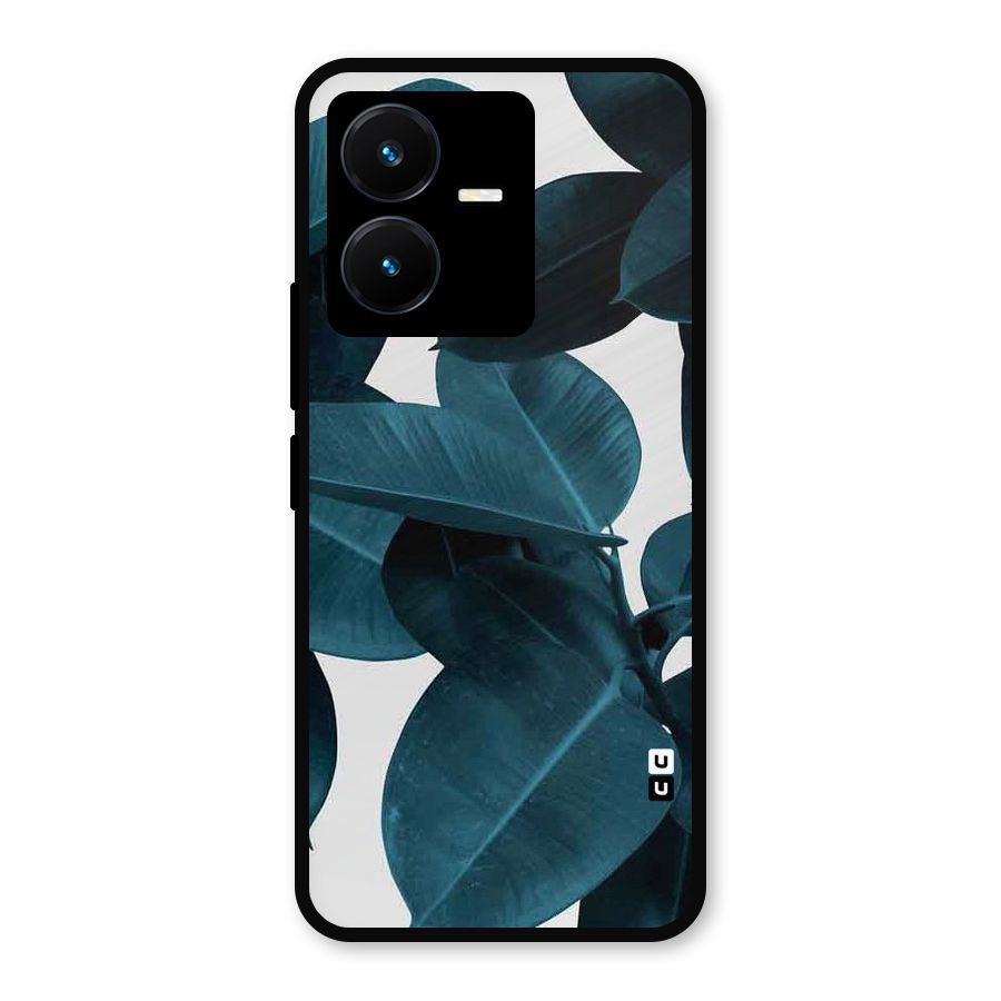 Very Aesthetic Leafs Metal Back Case for Vivo Y22