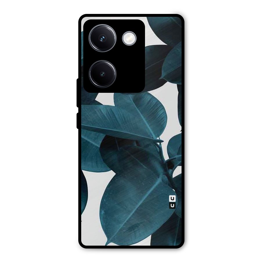 Very Aesthetic Leafs Metal Back Case for Vivo Y300 Plus