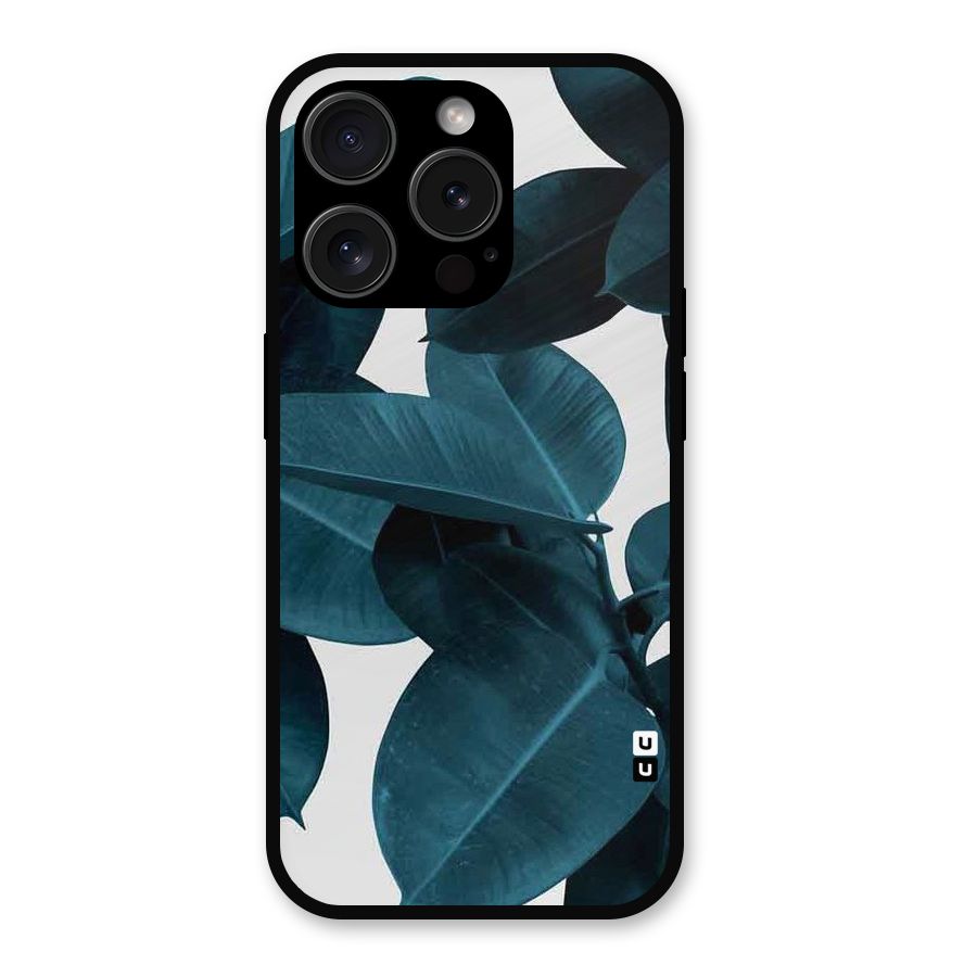 Very Aesthetic Leafs Metal Back Case for iPhone 15 Pro
