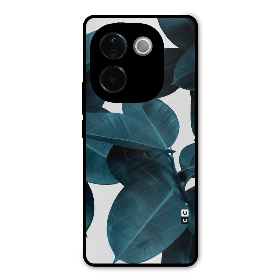 Very Aesthetic Leafs Metal Back Case for iQOO Z9s Pro