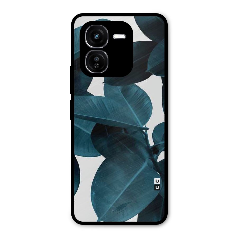 Very Aesthetic Leafs Metal Back Case for iQOO Z9x