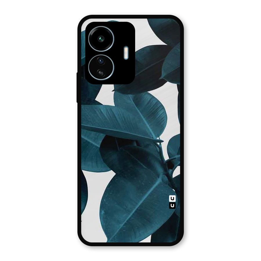 Very Aesthetic Leafs Metal Back Case for vivo iQOO Z6 Lite 5G