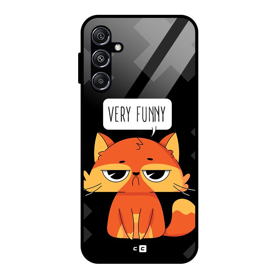 Very Funny Cat Glass Back Case for Galaxy M34 5G