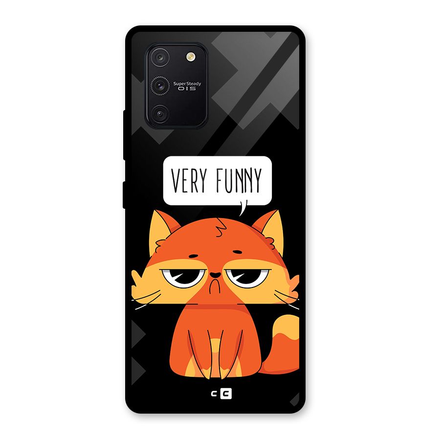 Very Funny Cat Glass Back Case for Galaxy S10 Lite