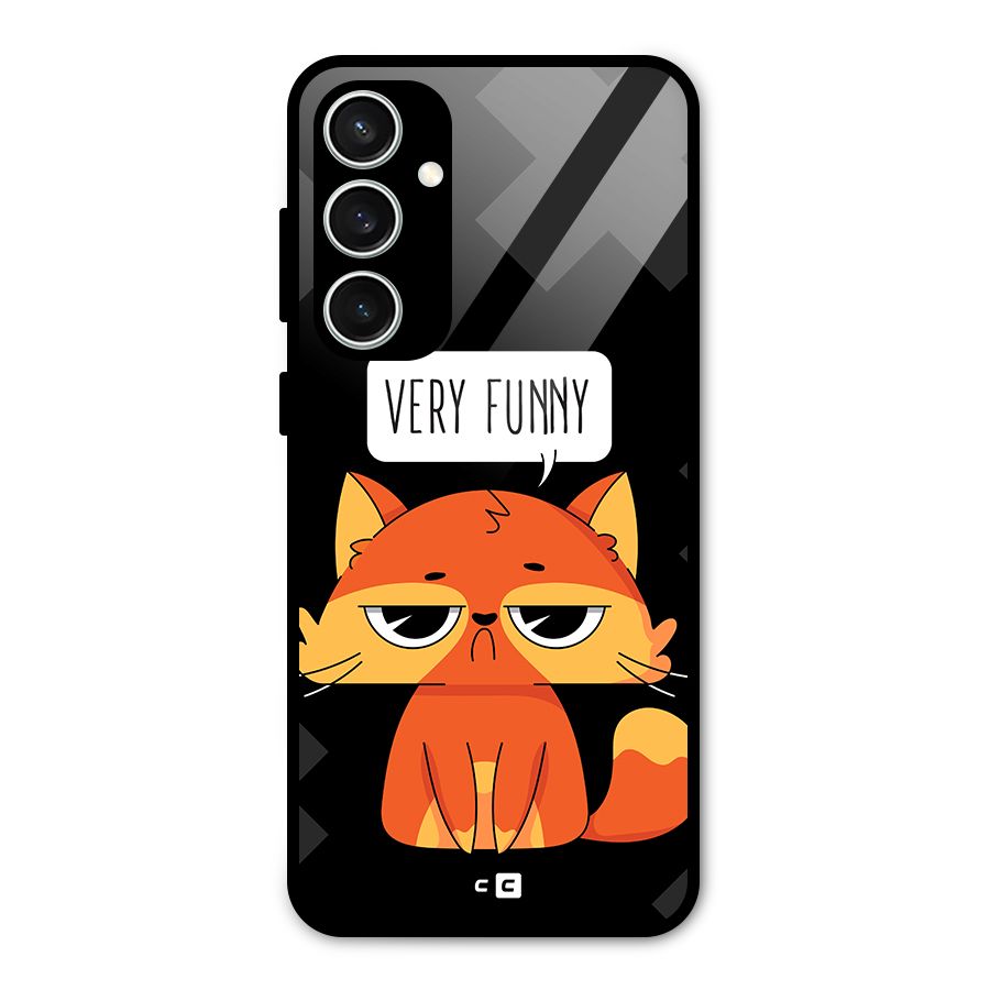Very Funny Cat Glass Back Case for Galaxy S23 FE