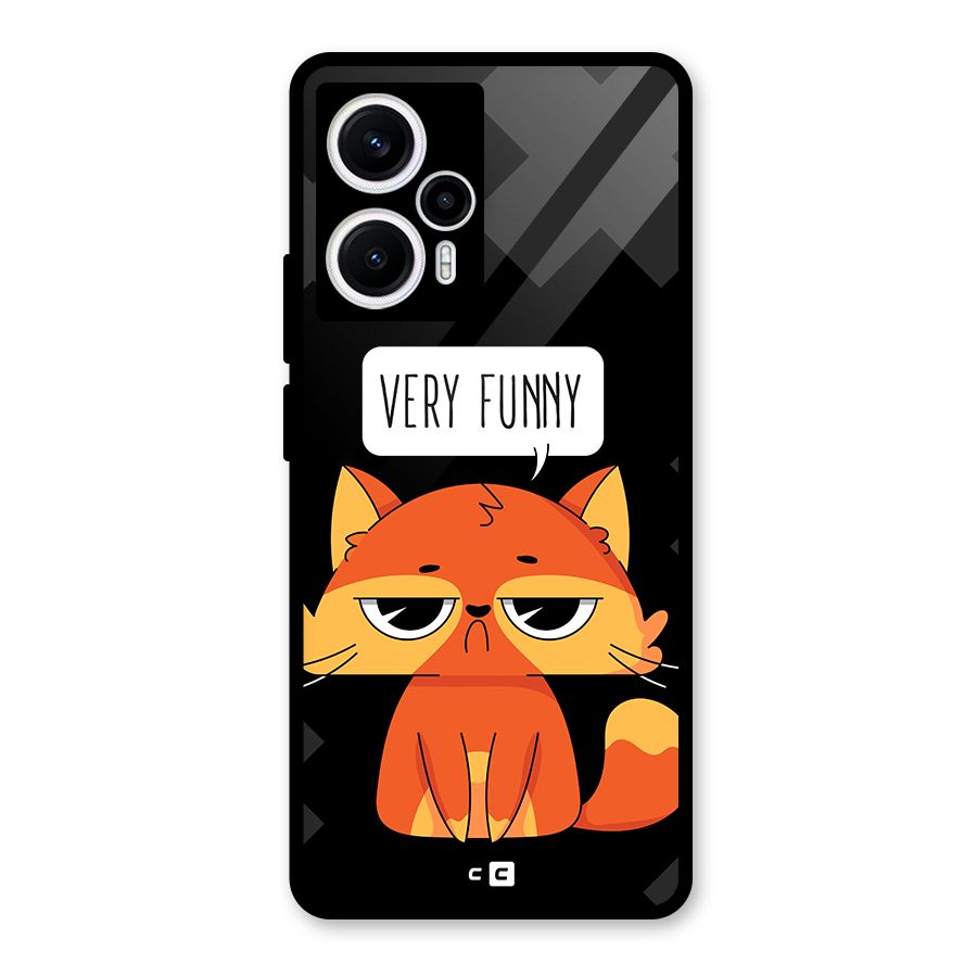 Very Funny Cat Glass Back Case for Poco F5
