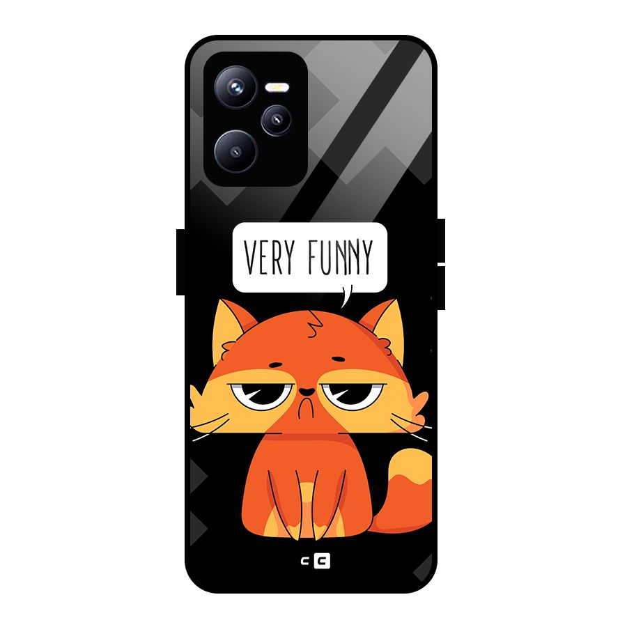 Very Funny Cat Glass Back Case for Realme C35