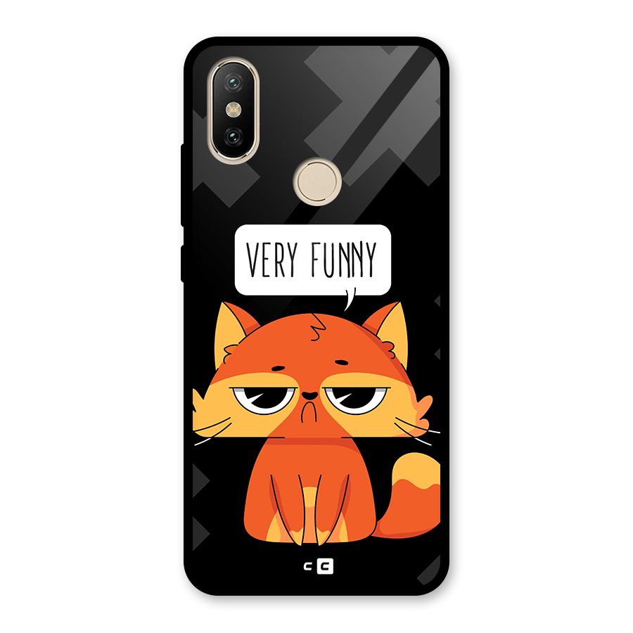 Very Funny Cat Glass Back Case for Redmi A2