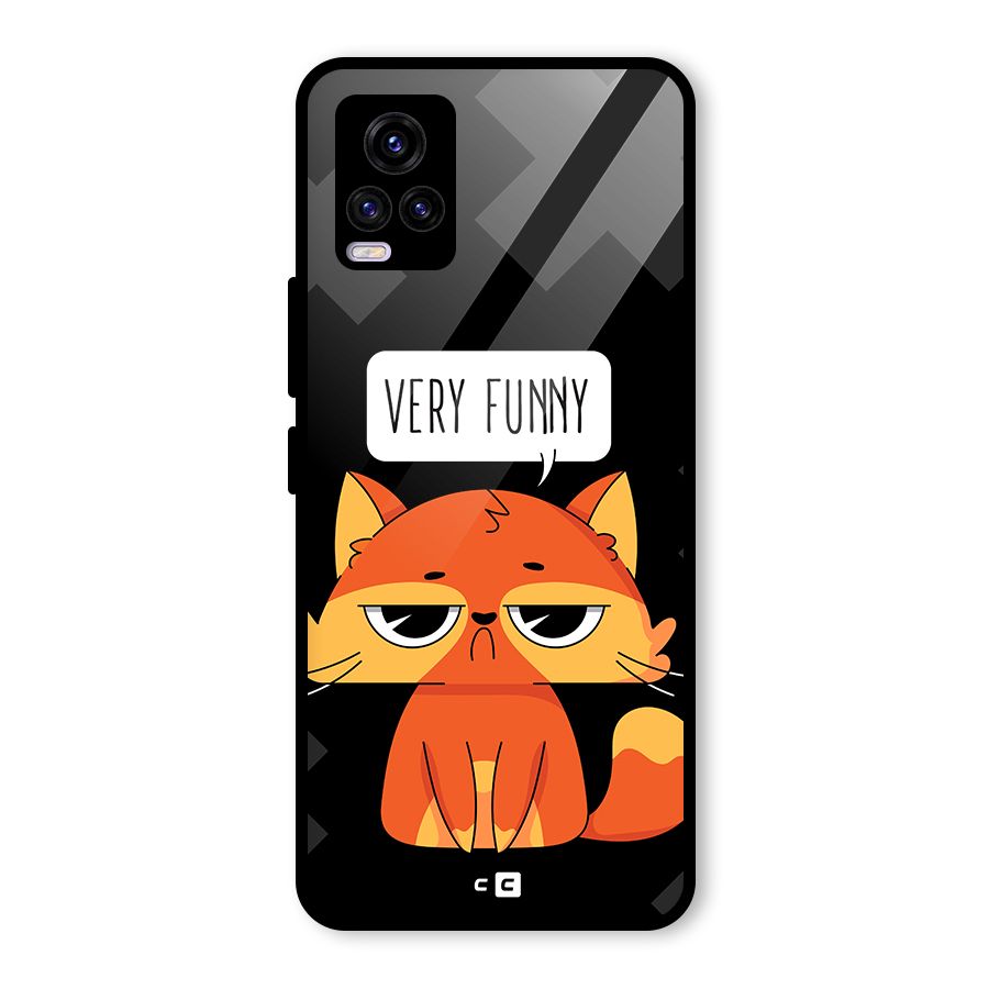 Very Funny Cat Glass Back Case for Vivo V20 2021