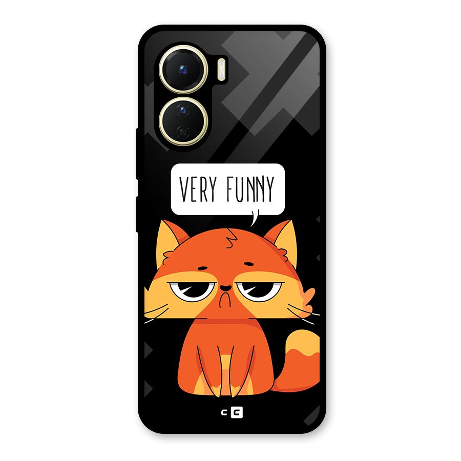 Very Funny Cat Glass Back Case for Vivo Y16
