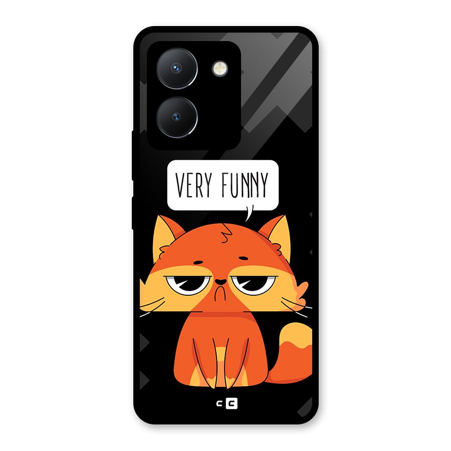 Very Funny Cat Glass Back Case for Vivo Y36