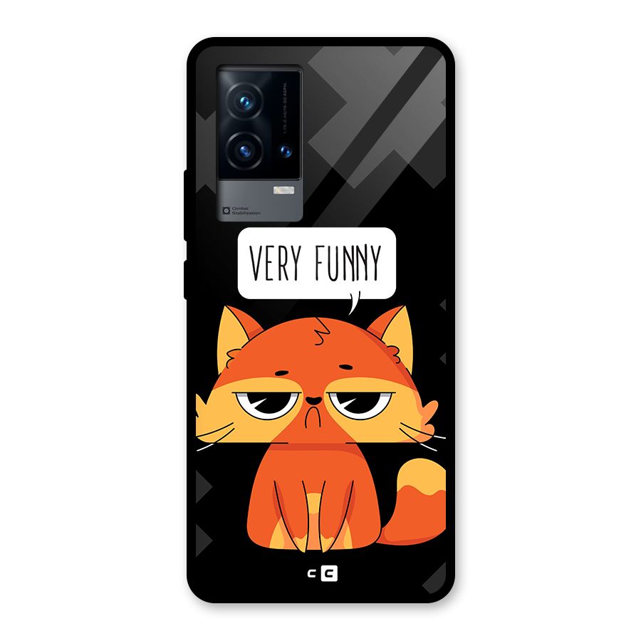 Very Funny Cat Glass Back Case for iQOO 9 5G