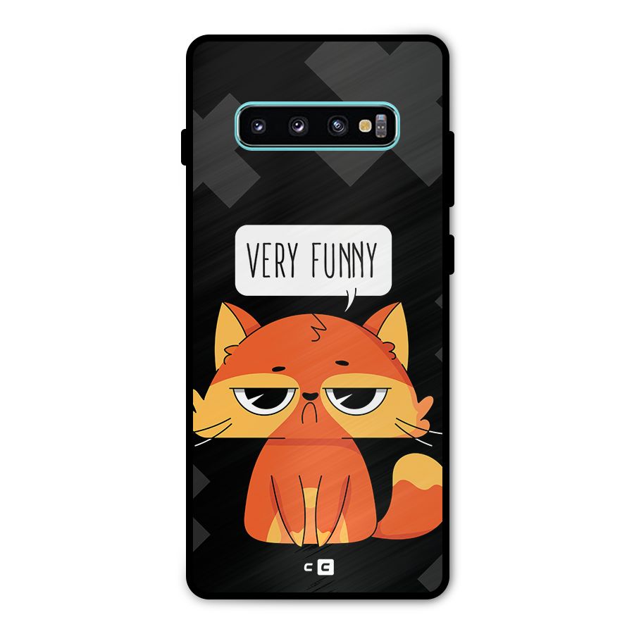 Very Funny Cat Metal Back Case for Galaxy S10 Plus