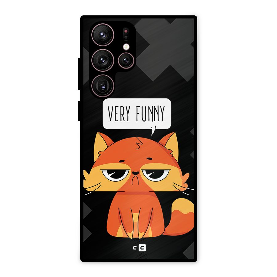 Very Funny Cat Metal Back Case for Galaxy S22 Ultra 5G