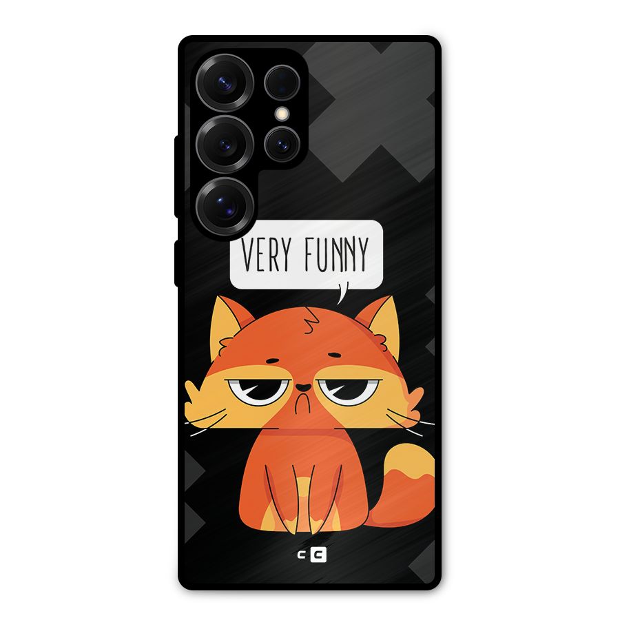 Very Funny Cat Metal Back Case for Galaxy S25 Ultra