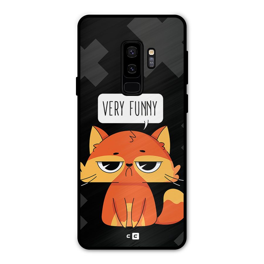 Very Funny Cat Metal Back Case for Galaxy S9 Plus