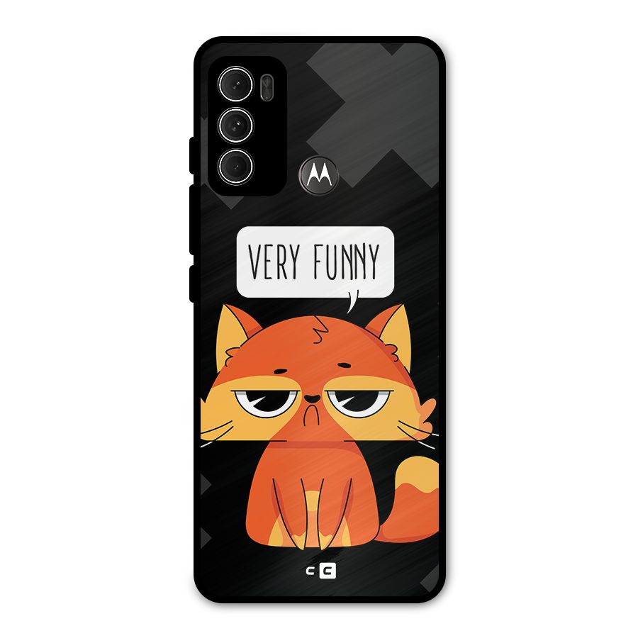 Very Funny Cat Metal Back Case for Moto G60