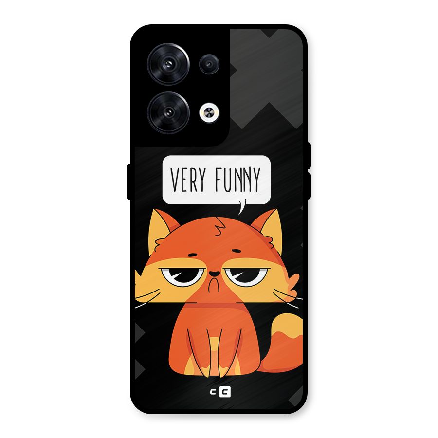 Very Funny Cat Metal Back Case for Oppo Reno8 5G