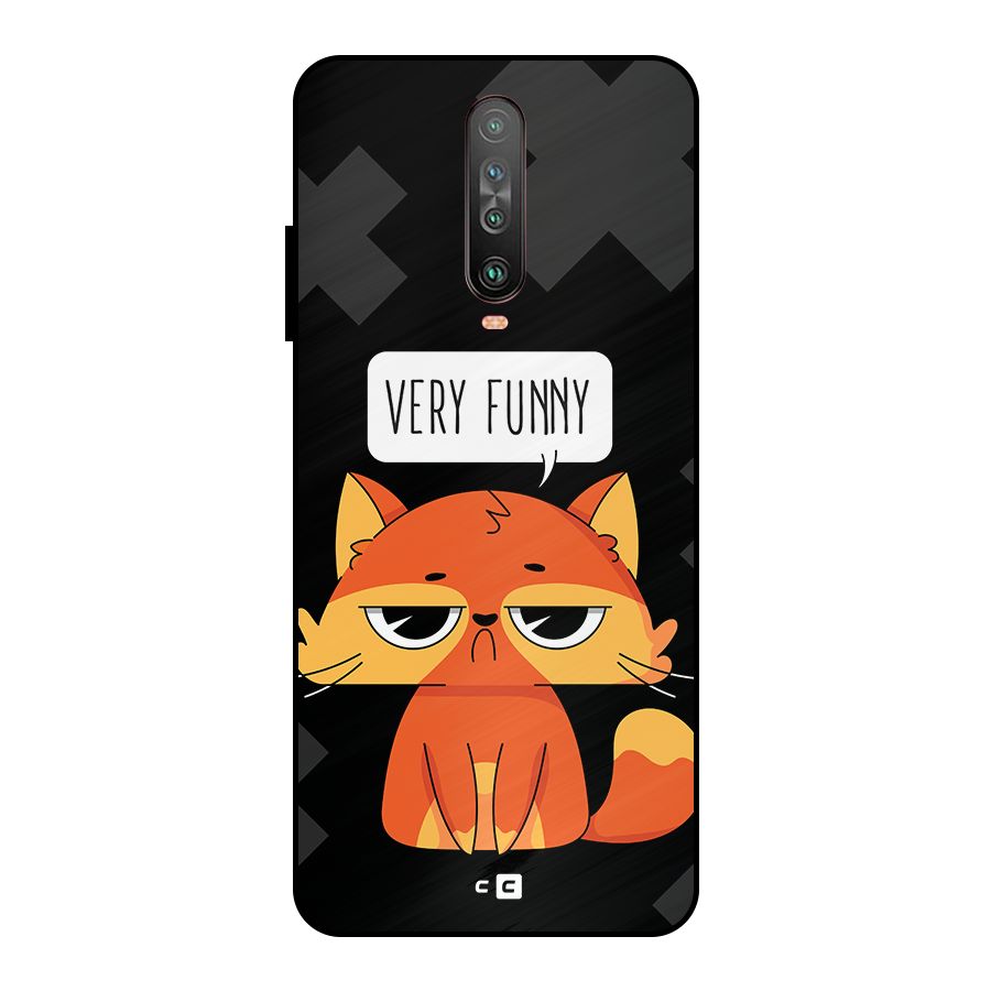 Very Funny Cat Metal Back Case for Poco X2