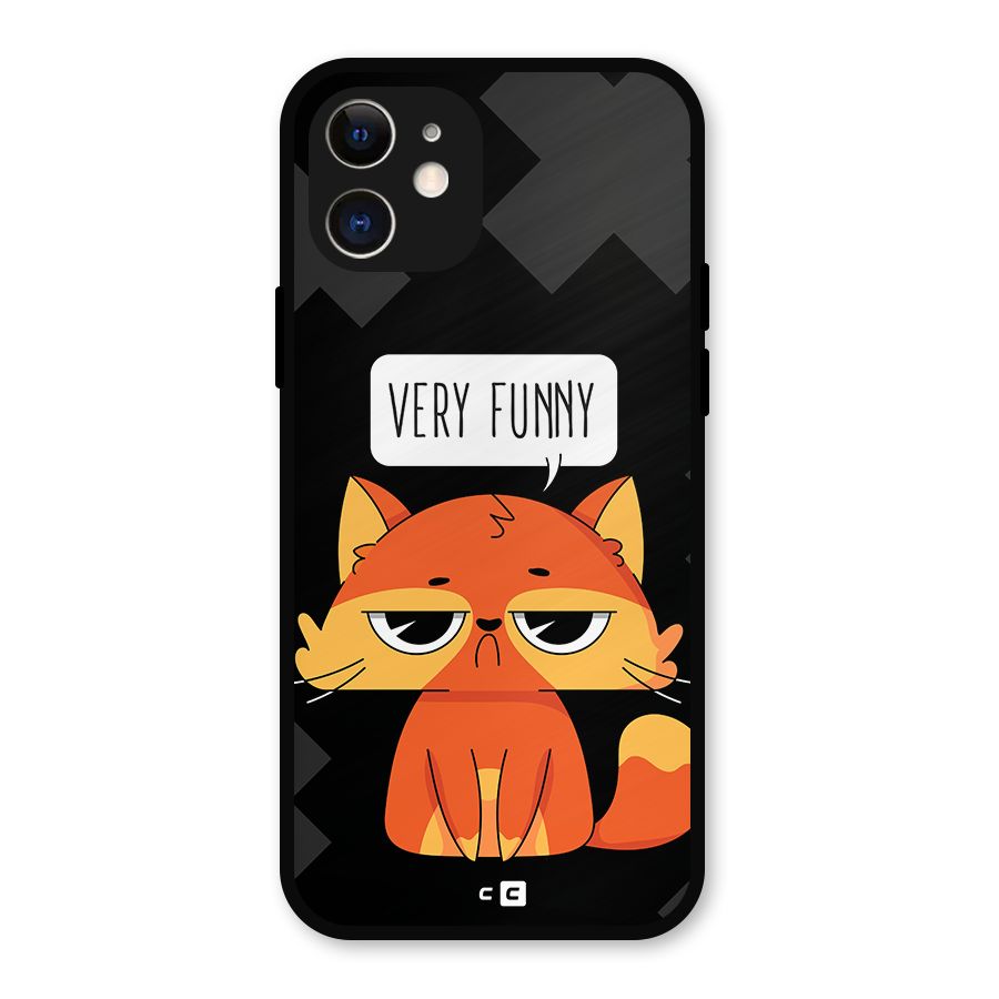 Very Funny Cat Metal Back Case for iPhone 12