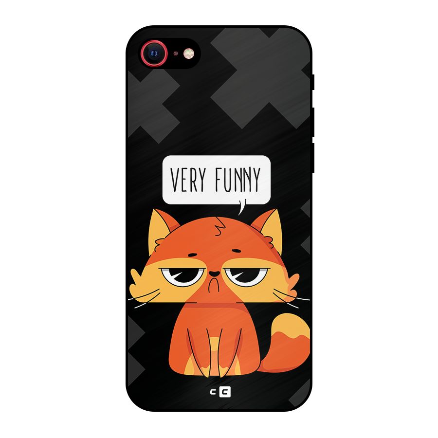Very Funny Cat Metal Back Case for iPhone 7