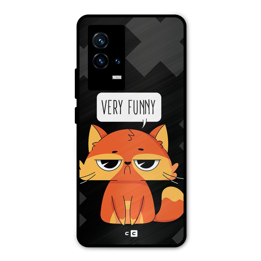 Very Funny Cat Metal Back Case for iQOO 9 5G