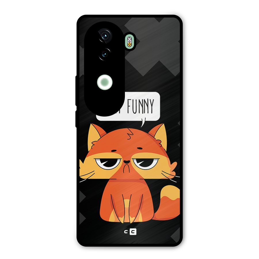 Very Funny Cat Metal Back Case for iQOO Z9s