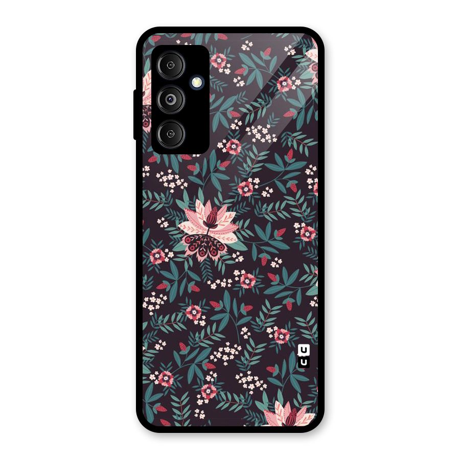 Very Leafy Pattern Glass Back Case for Galaxy M14 5G