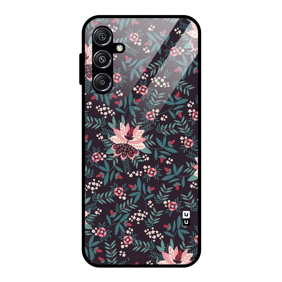 Very Leafy Pattern Glass Back Case for Galaxy M34 5G